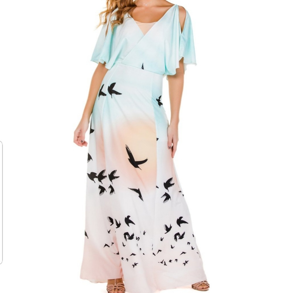 Maxi Dress with sleeve slits